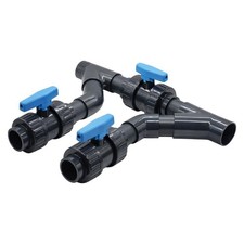 Bypass System &Oslash;50mm | 45 Grad Grau Komplett Set |  Poolheizung/ W&auml;rmepumpen | PN