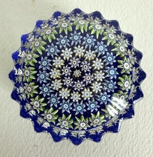 Vintage 2002 Perthshire Millefiori Miniature Paperweight 1 3/4x 1 14inch Glass