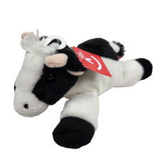 Aurora 8" Mini Flopsie Mini Moo black and white cow stuffed animal