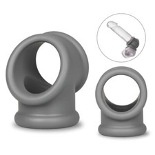 Alpha Soft Liquid Silicone Precision Penis Cock Ball Scrotum Ring Male Enhancer