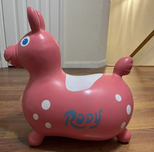 Rody Pink Horse Bounce Inflatable Pony Ledraplastic Made In Italy