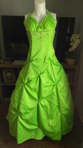 lime green ball gown