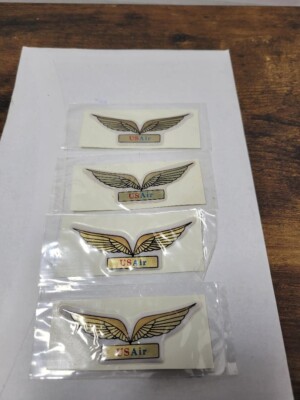 US Air Vintage Puffy Stickers Sealed in Original Packaging Lot of 4