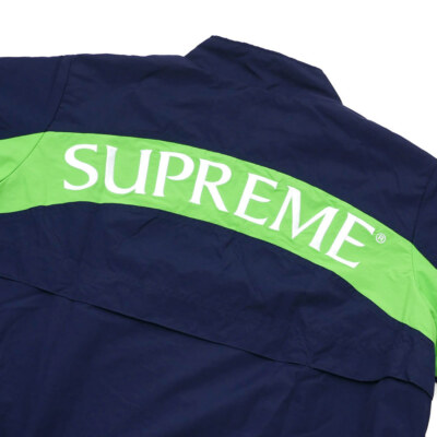 Supreme Arc Track Jacket Navy Size L Mens FW17 Zip Up | eBay
