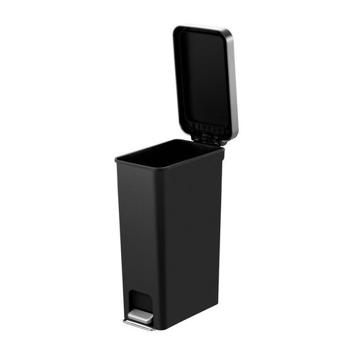 Slim Kitchen Step Trash Can 10.5 Gallon Hands-Free Design Soft Close Lid Plastic - Picture 5 of 6
