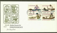 SKILLED HANDS FOR INDEPENDENCE 1977 ARTMASTER CACHET FDC BLACKSMITH LEATHER UNAD