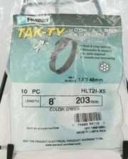 Hook and Loop Reusable Cable Ties 8" x 1/2" Green TF