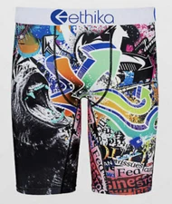  ETHIKA   "GRIZZ STREET"  BEAR BOXER BRIEF MEN'S SIZE LARGE NWT