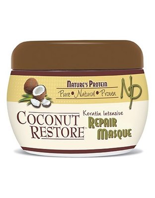 Nature's Protein Coconut Restore Keratin Intensive Repair Masque 8 oz seal split