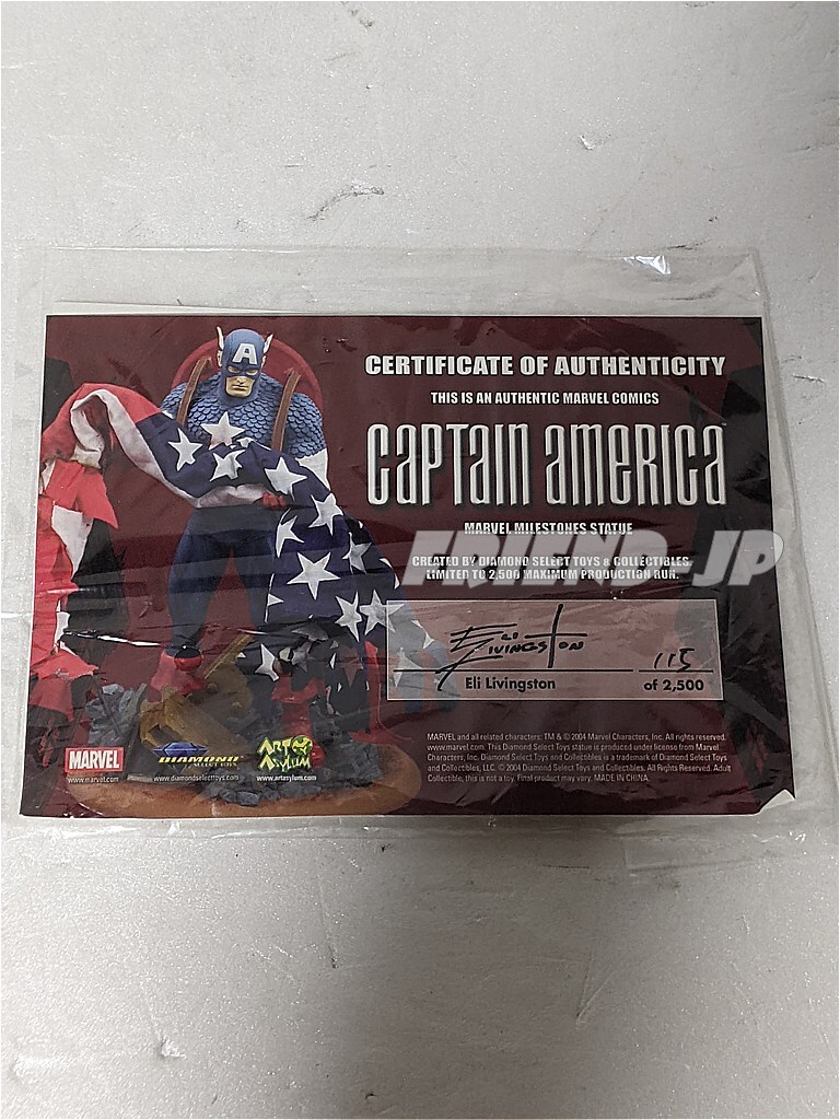 Art Asylum CAPTAIN AMERICA 9/11 Tribute Statue Memorial Marvel ...