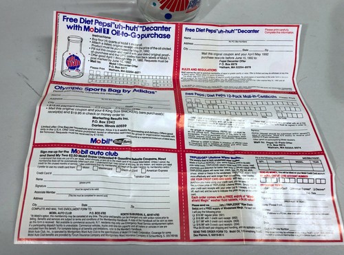 VTG Diet Pepsi Ray Charles The RIght One Baby Soda Promo Glass + Coupons - Picture 5 of 6