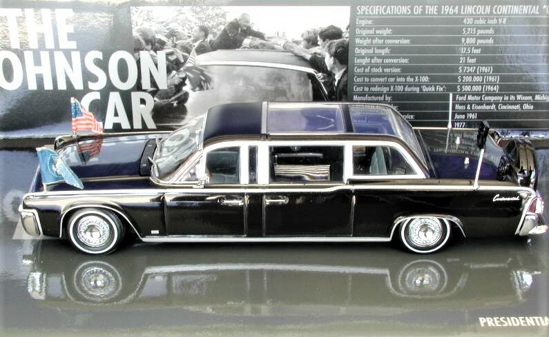 Minichamps Lincoln Continental 1964 Presidential Parade The Johnson Car 1:43 86101
