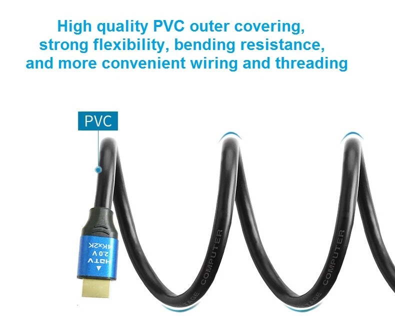 4K HDMI to HDMI Cable Cord for PS5 PS4 XBox Console,TV- 33ft or 16ft - Image 4 of 4