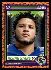 2024 Score-A-Treat #3 Blake Corum A-Treat - Rising Stars Orange Pumpkin card