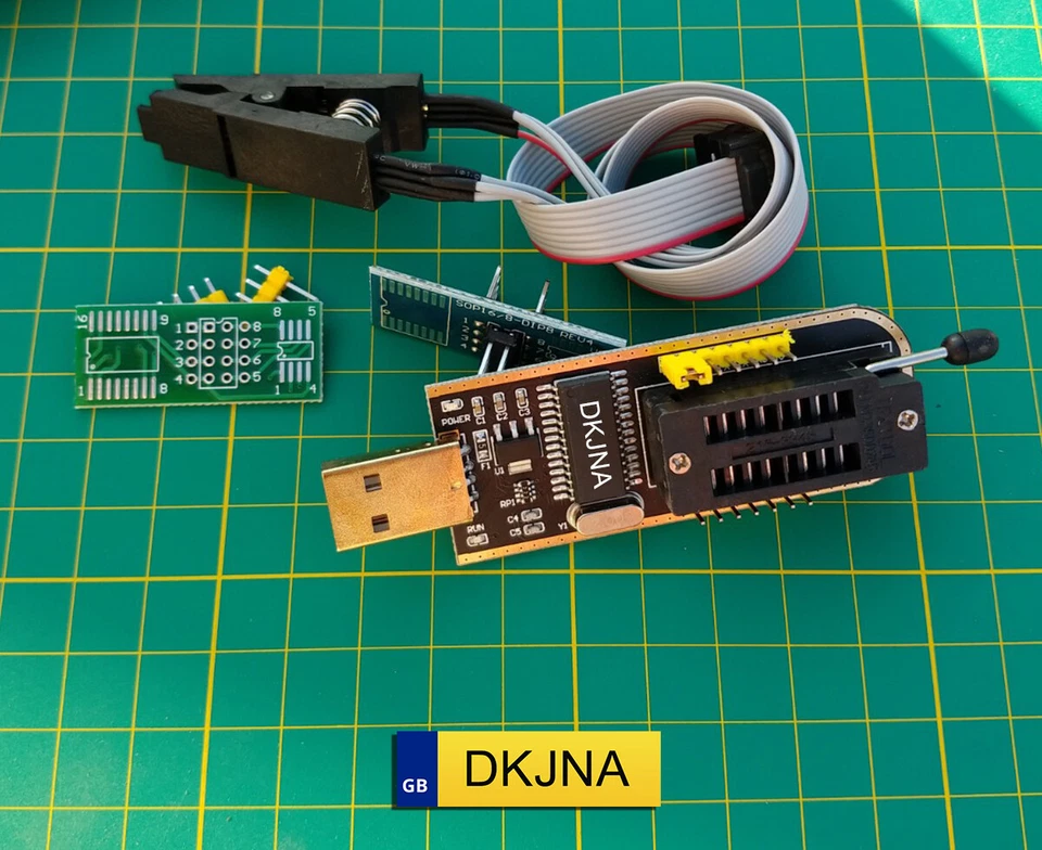 CH341A BIOS USB Programmer Flasher Writer 24 25 Series EEPROM SOP Clip Adapter - Image 2 of 4