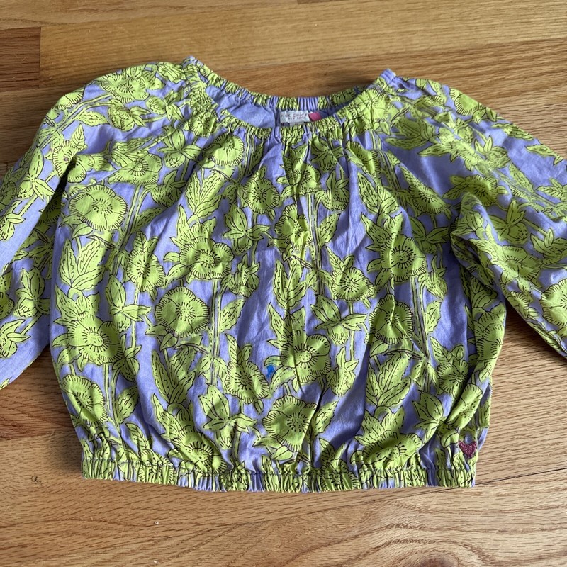 Pink Chicken Purple And Green Girls Crop Top Size 8