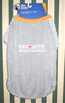 NWT The Dodo Grey Dodo Print Pullover T-Shirt Size Large