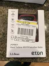 LL Bean Hand Turbine AM FM Weather Red Radio w/ Light ETON FRX1 glow n dark g04