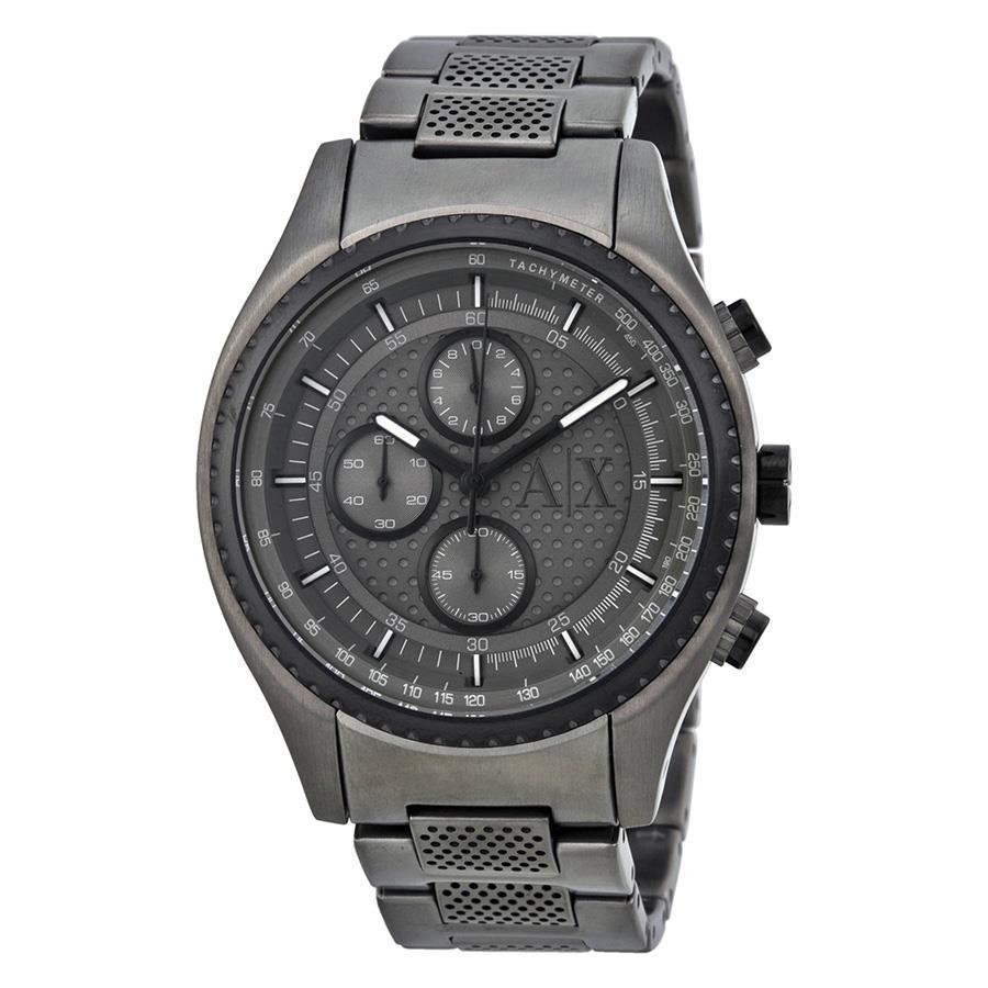 ARMANI EXCHANGE WATCH AX1606 GUNMETAL CHRONOGRAPH 45MM NEW