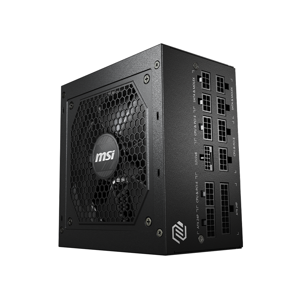 Msi MAG A750GL PCIE5 750W 80+ GOLD Power Supply ATX 100-240 VAC