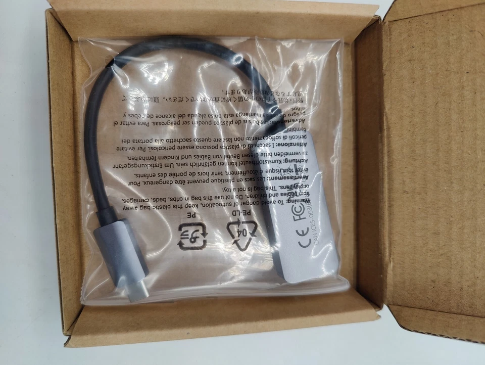 Amazon Basics USB-C-auf-DisplayPort-Adapter, Aluminium, Grau - Bild 3 von 3