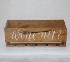 Dayna B Wooden Hanging Wine Rack Wine Not Rustic Primative Farm