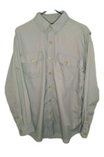 Duluth Trading Co Mens Fishing Button Down Long Sleeve Shirt Size M