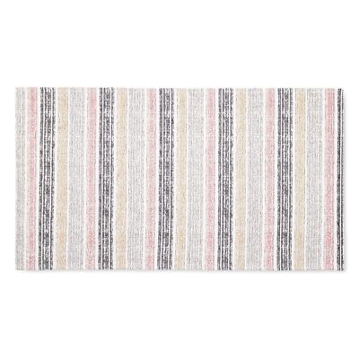 Stella Ticking Stripe Slip-Resistant Kitchen Mat, Gray/Yellow, 20''x36''