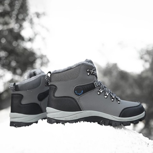 Winter Waterproof Sneakers Snow Boots Hiking Boots High Top Non-slip Work Shoes - Picture 14 of 24