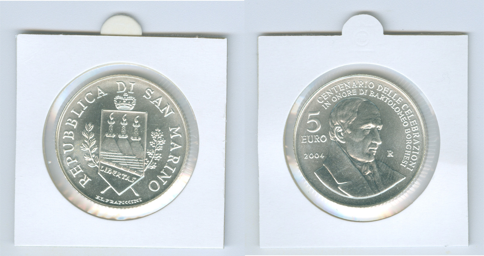 San Marino 5 Euros Conmemorativos Plata de KMS (Elige entre 2003 - 2025)