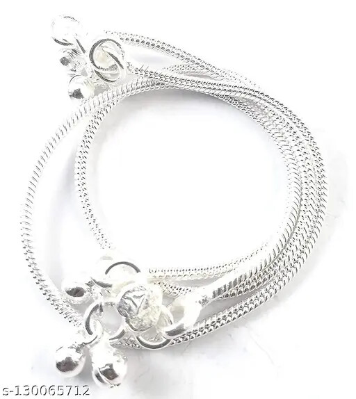 Payal for Silver Plated Brass Stylish Anklets Kolusu Payal