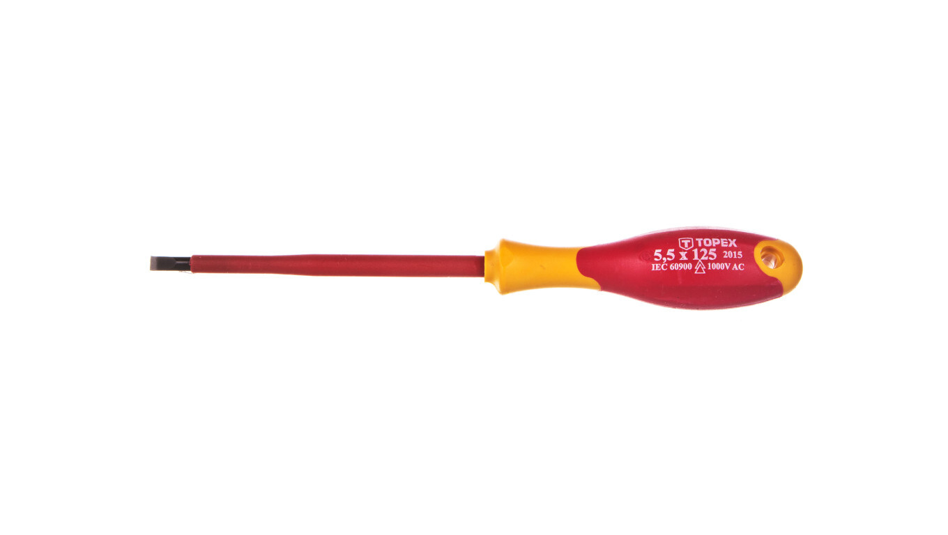 Flat screwdriver 5.5 x 125 mm insulation up to 1000V CrMo steel 39D473 /T2UK