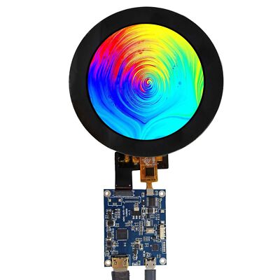 HD LCD Controller Board 3.4'' Round LCD 800X800 Capacitive Touch LCD Screen