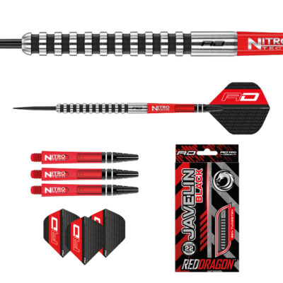 RED DRAGON Javelin Black Tungsten Darts Set 22gram,24grams