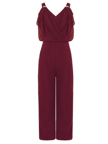 Kids Girls Sling Rompers V Neck Wide Leg Pants Cocktails Bodysuit Back Zipper - Picture 66 of 72