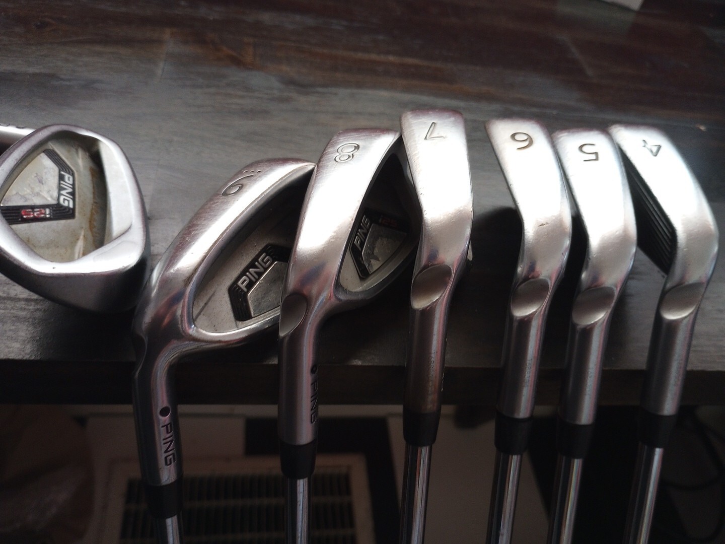 Ping I25 Iron Set, Pw4, Stiff Steel Shaft, Black Dot Ping Irons eBay
