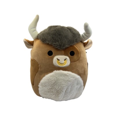 Squishmallows 11  Shep the Highland Cow Brown Spotted Bull Plush Toy 2023 NEW