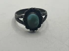 Vintage 925 sterling silver oval turquoise ring size 8.5