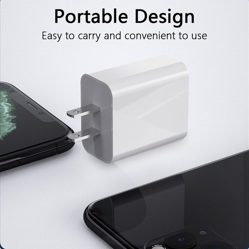 20W Fast Charger PD USB C Power Adapter For iPhone 14 13 12 Pro Max 11 XR 8 iPad - Picture 9 of 12