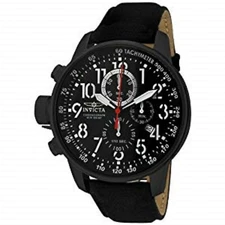 BRAND NEW! Big Invicta 1517 Military Lefty Black Chronograph Watch