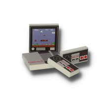 Custom-Druck FLIXTENDO Spielkonsole NES Retro Minifigur Massstab aus LEGO-TEILEN