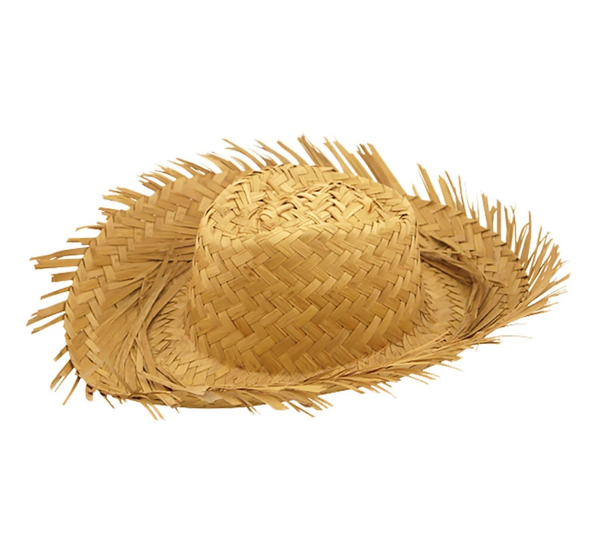 Mens Beachcomber Straw Hat Adults Hawaiian Beach Fancy Dress Party