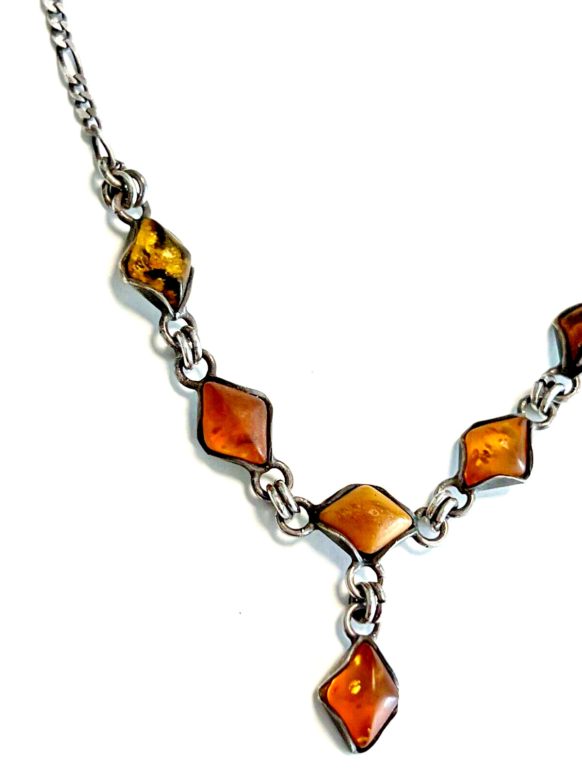 Natural Amber Pendant Solid Silver Mount Hallmark… - image 6