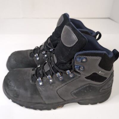 Danner Men's Vicious 4.5  Leather Safety Toe Work Boots Black Size 8.5D READ
