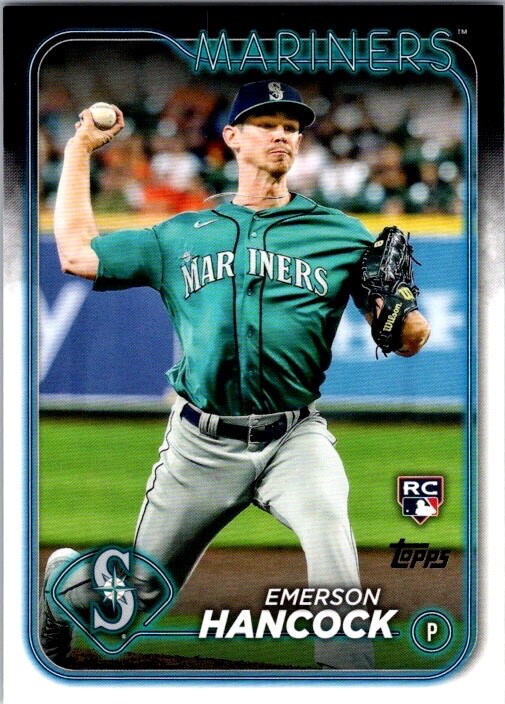 Emerson Hancock 2024 Topps Series 1 RC #39 Seattle Mariners