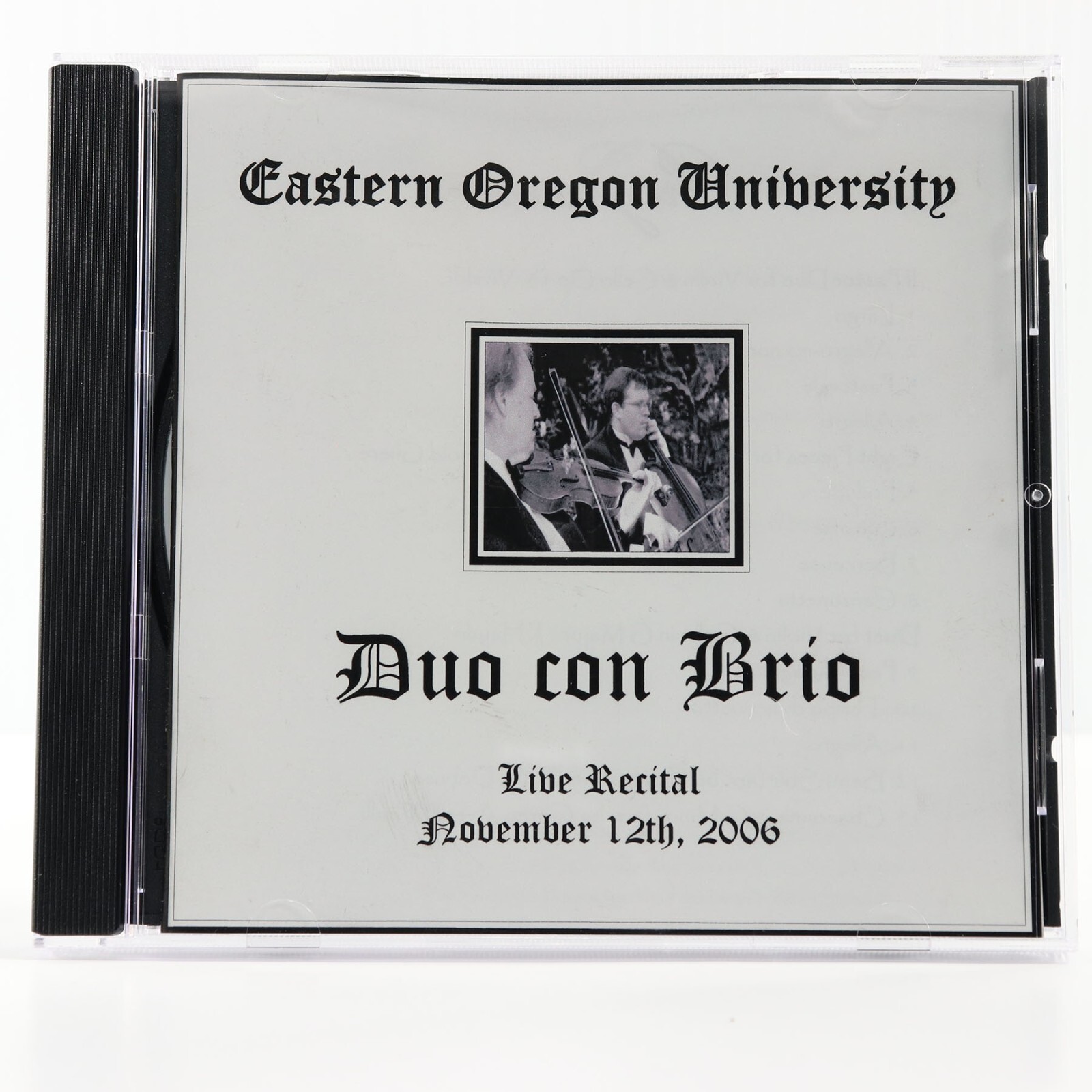Eastern Oregon University: Duo con Brio, Live Recital CD, Nov. 12, 2006 Concert