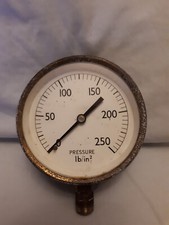 QUALITÄT ANTIK MANOMETER 0 BIS 250lb/in2 - 4in DURCHMESSER STIRNSEITE