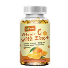 Vitamina C liposomal, 1000 mg, con zinc, 120 cápsulas vegetales (500 mg por cápsula)