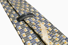 ERMENEGILDO ZEGNA men's blue 100 silk Tie necktie