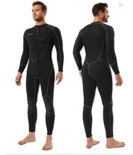 Seaskin Mens 3mm Shorty Wetsuit Womens, Full Body Diving Suit Front Zip Wetsuit